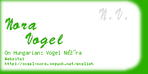 nora vogel business card